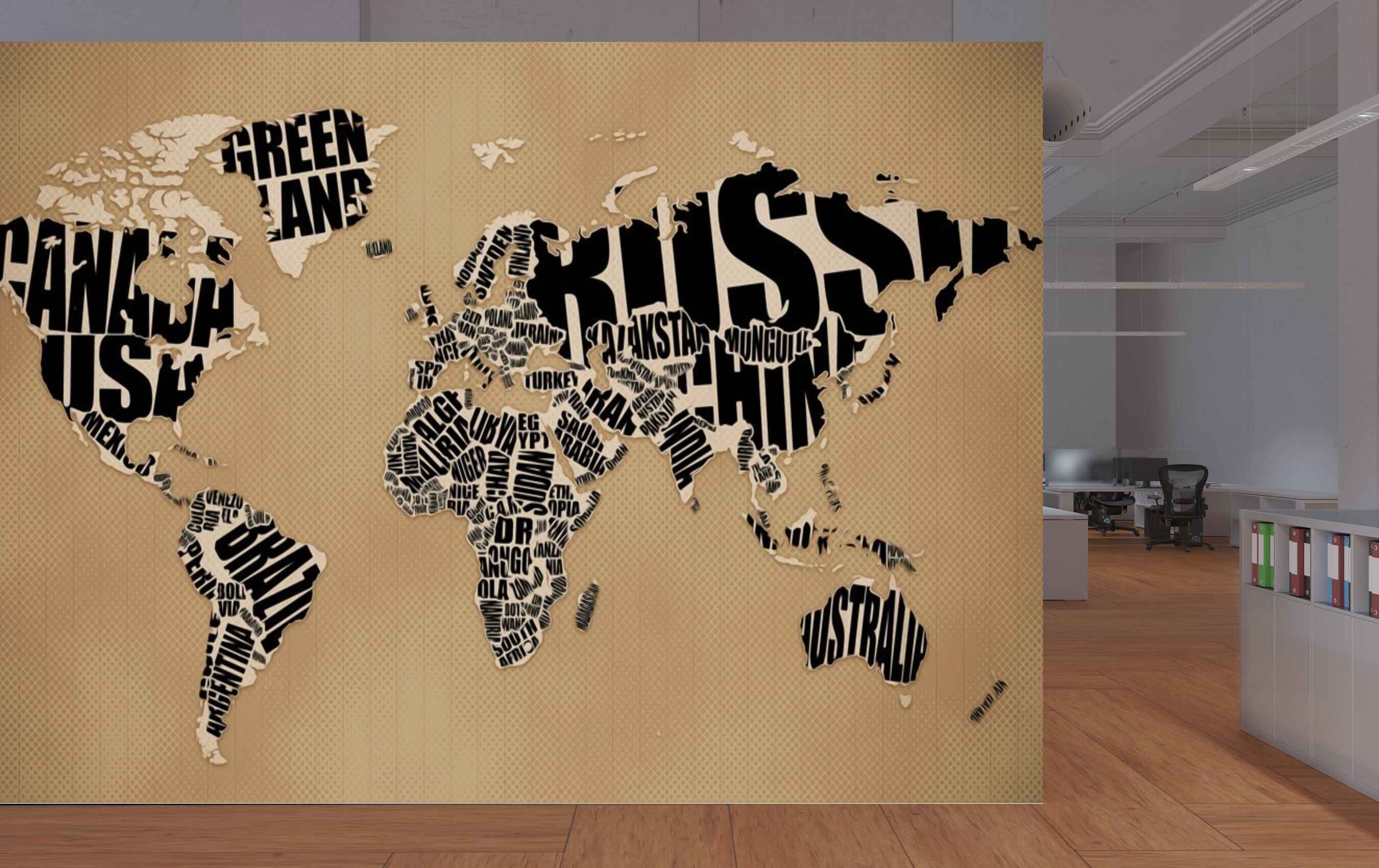 Avikalp MWZ3620 World Map Russia Canada USA HD Wallpaper