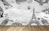 Avikalp MWZ3623 Manuments Paris London Sydney Newyork Travel World Map HD Wallpaper