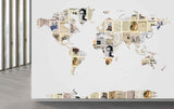 Avikalp MWZ3624 World Map News Papers HD Wallpaper