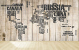 Avikalp MWZ3625 World Map Countries Names Wooden Boards HD Wallpaper