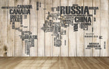 Avikalp MWZ3625 World Map Countries Names Wooden Boards HD Wallpaper