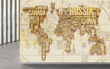 Avikalp MWZ3627 World Map Names Countries Continents HD Wallpaper