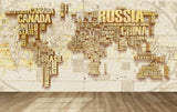Avikalp MWZ3627 World Map Names Countries Continents HD Wallpaper