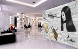 Avikalp MWZ3629 Fashion Girl Hair Styling Fashion Makeup HD Wallpaper for Salon Parlour