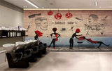 Avikalp MWZ3630 Barber Shop Hair Styles Fashion Shaving HD Wallpaper for Salon Parlour