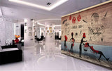Avikalp MWZ3630 Barber Shop Hair Styles Fashion Shaving HD Wallpaper for Salon Parlour