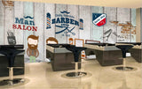 Avikalp MWZ3631 Man Salon Barber Shop Cutting Shaving HD Wallpaper for Salon Parlour