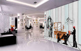 Avikalp MWZ3634 Barber Shop Girls Fashion Parlour HD Wallpaper for Salon Parlour