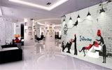 Avikalp MWZ3639 Barber Shop Salon Girls Fashion HD Wallpaper for Salon Parlour