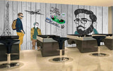 Avikalp MWZ3641 Mens Fashion Clothes Scissors Shoes Watch HD Wallpaper for Salon Parlour