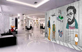 Avikalp MWZ3641 Mens Fashion Clothes Scissors Shoes Watch HD Wallpaper for Salon Parlour