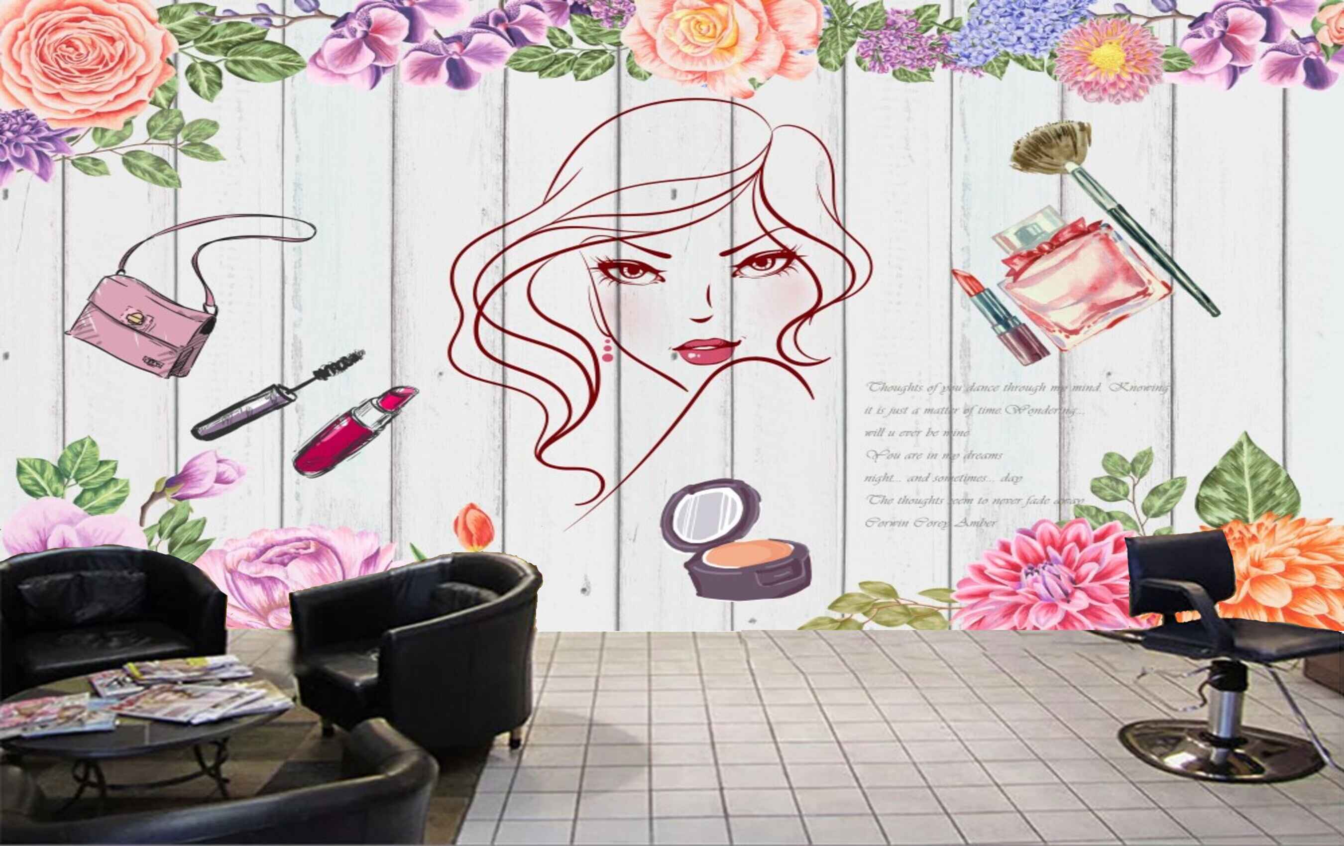 Retro Barber Shop Beauty Salon Wallpaper – My Original Wallpaper