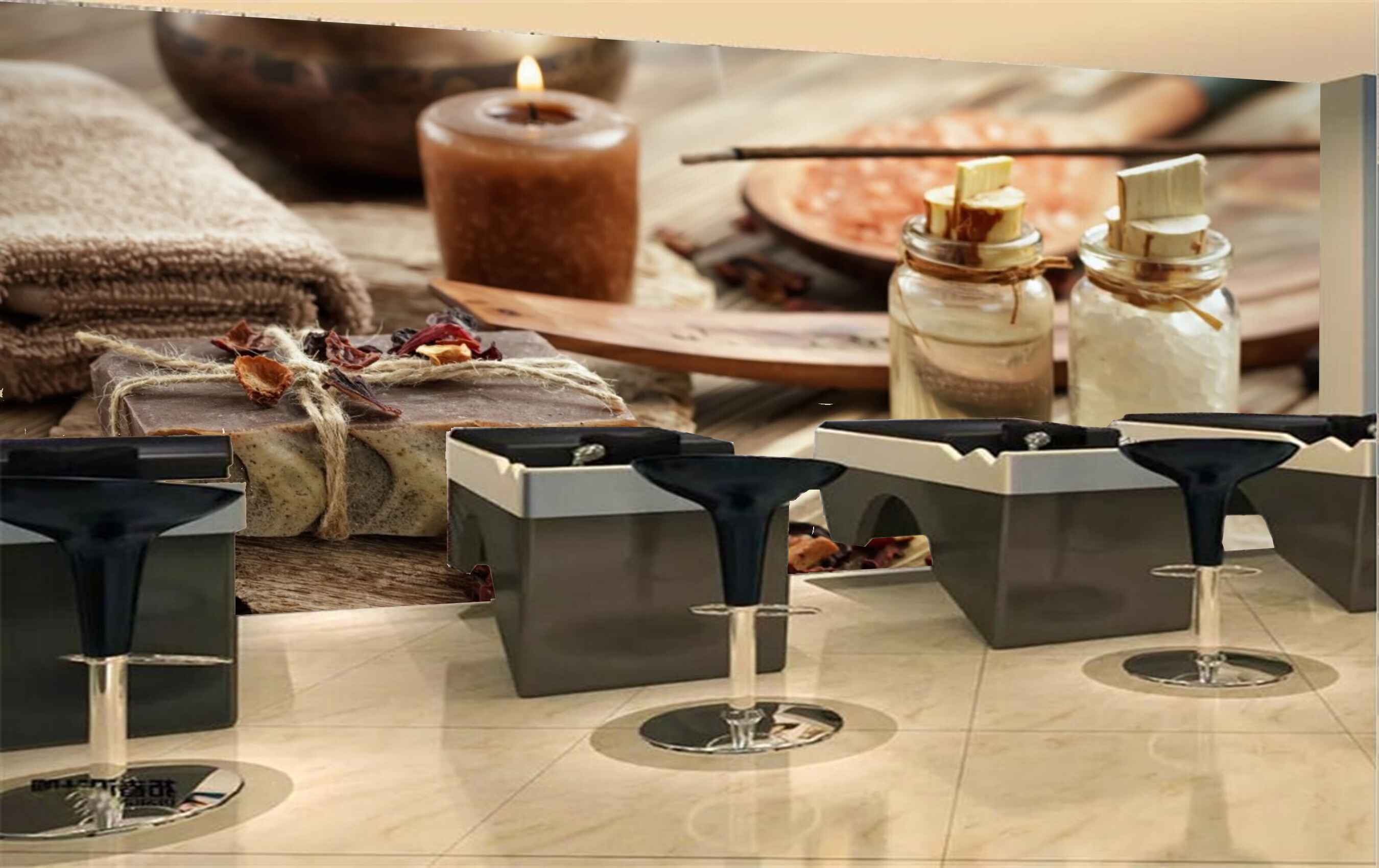 Avikalp MWZ3658 Candles Glass Jars Clothes Dry Flower Petals HD Wallpaper for Spa