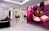 Avikalp MWZ3659 Pink Stones Flowers Clothes Soap HD Wallpaper for Spa