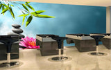 Avikalp MWZ3662 Pink Flowers Stones Sky Leaves HD Wallpaper for Spa
