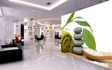 Avikalp MWZ3681 Green Blanket Stones Leaves Spoon Food HD Wallpaper for Spa