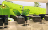 Avikalp MWZ3684 Green Candle Flowers Blanket Leaves HD Wallpaper for Spa