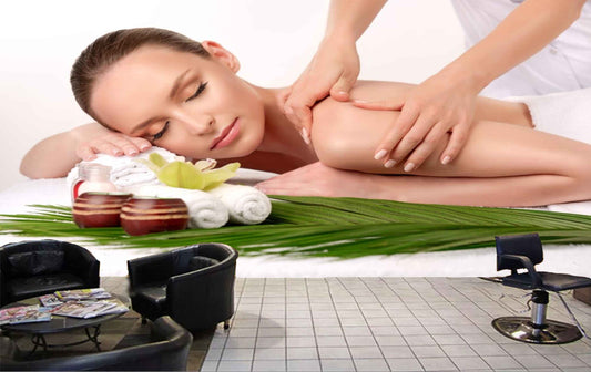 Avikalp MWZ3697 Body Massage Spa White Clothes Leaves HD Wallpaper for Spa