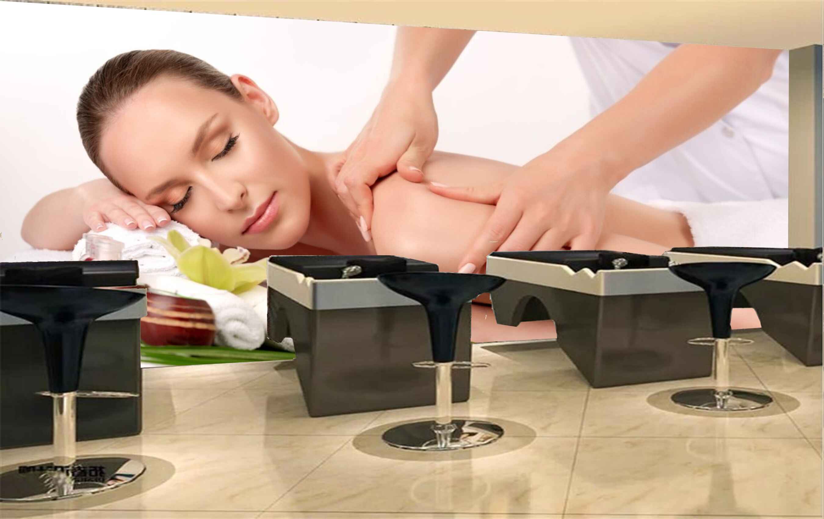 Avikalp MWZ3697 Body Massage Spa White Clothes Leaves HD Wallpaper for Spa