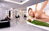 Avikalp MWZ3697 Body Massage Spa White Clothes Leaves HD Wallpaper for Spa