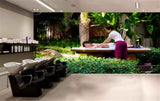 Avikalp MWZ3699 Women Massage Spa Trees Leaves Nature Stones HD Wallpaper for Spa