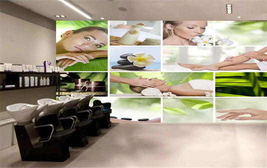 Avikalp MWZ3702 Womens Body Spa Massage Flowers Stones HD Wallpaper for Spa