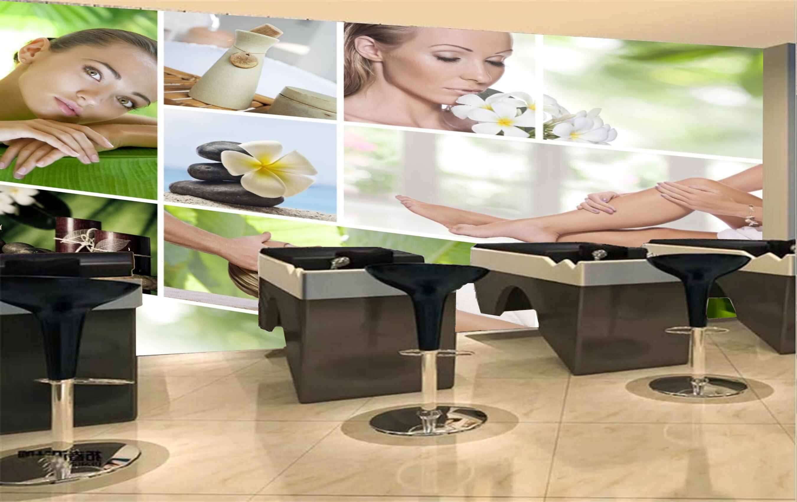 Avikalp MWZ3702 Womens Body Spa Massage Flowers Stones HD Wallpaper for Spa