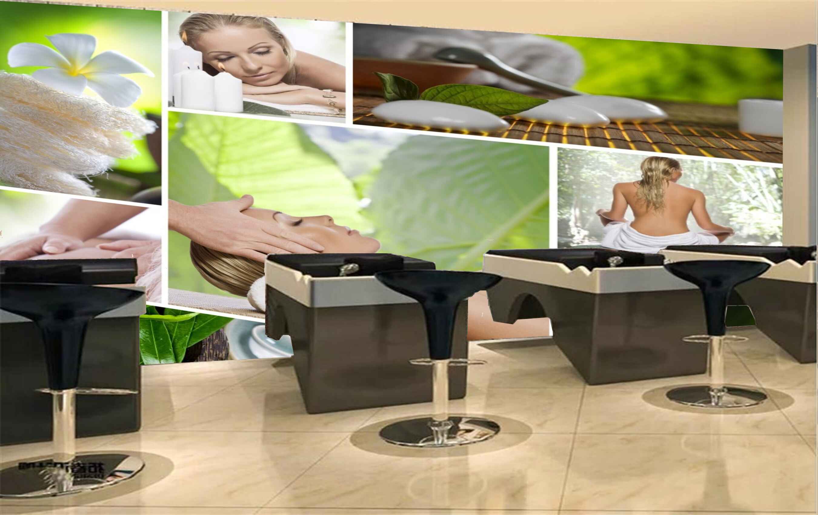 Avikalp MWZ3703 Beauty Women Spa Nature Stones HD Wallpaper for Spa