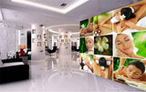 Avikalp MWZ3710 Beauty Spa Nature White Flowers HD Wallpaper for Spa