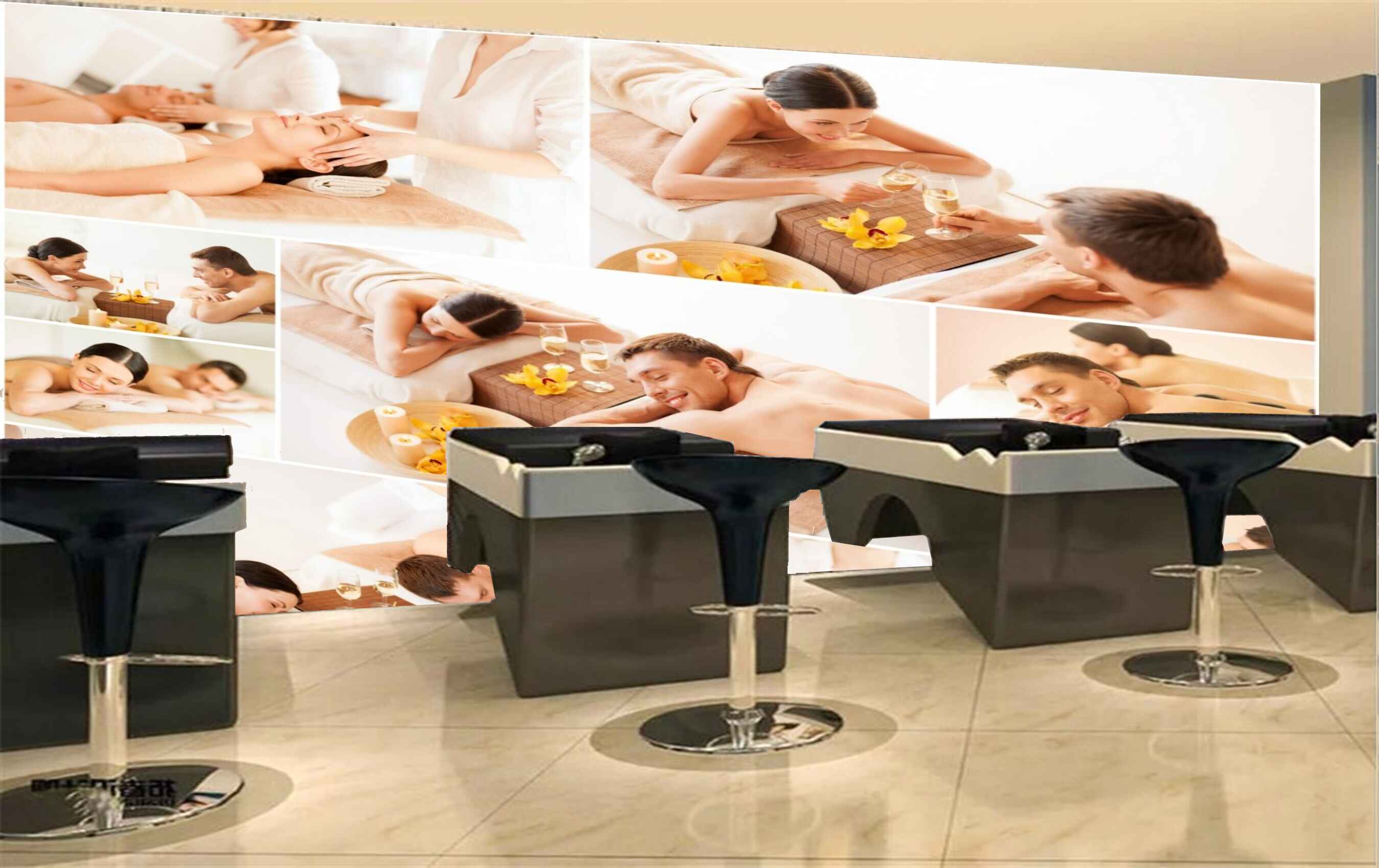 Avikalp MWZ3711 Body Massage Spa Yellow Flowers HD Wallpaper for Spa