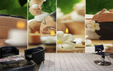 Avikalp MWZ3728 Body Massage White Flowers Candles HD Wallpaper for Spa