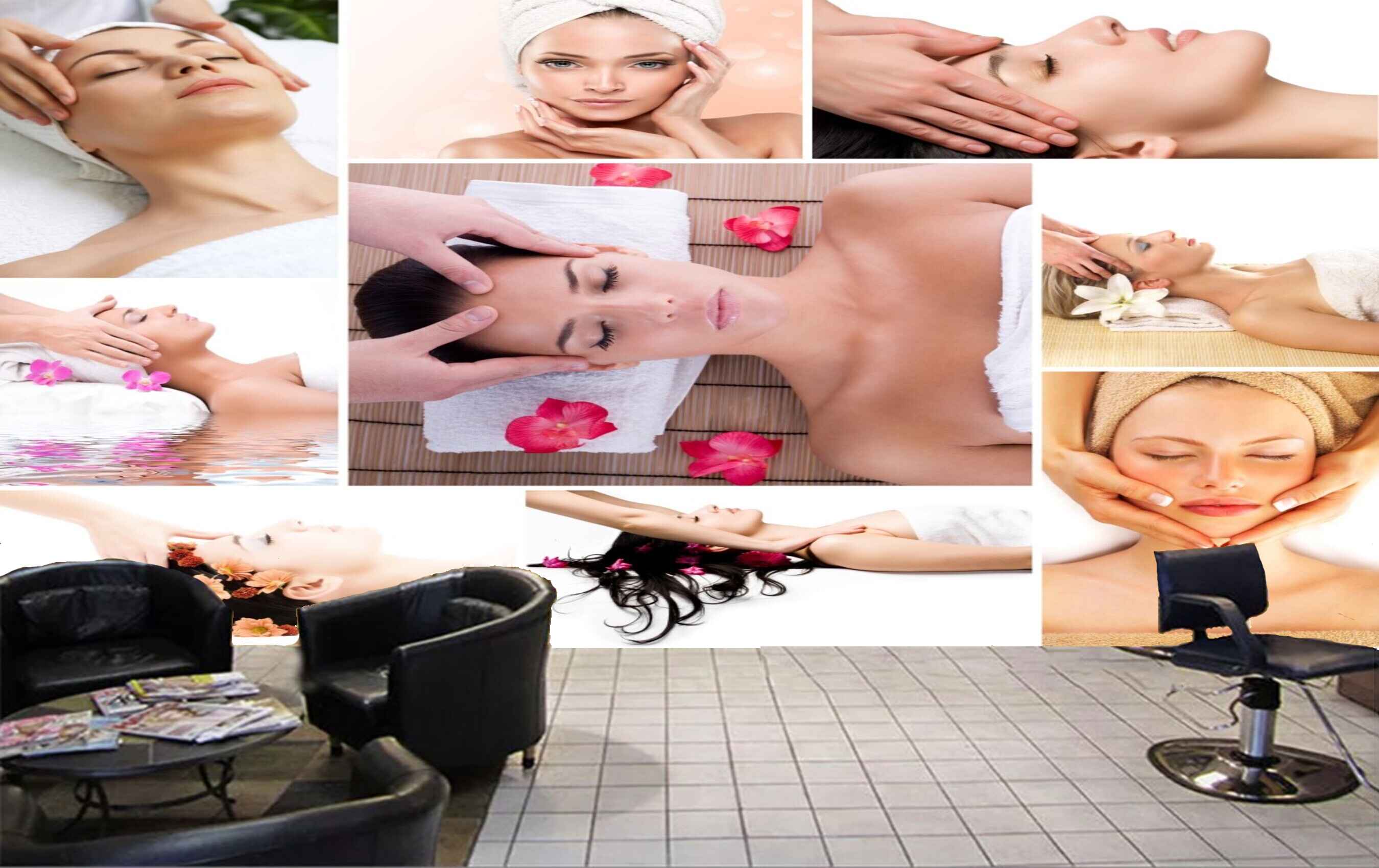 Avikalp MWZ3733 Body Spa Pink White Purple Flowers HD Wallpaper for Spa