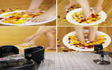 Avikalp MWZ3735 Feet Massage Yellow Red Flowers HD Wallpaper for Spa