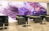 Avikalp MWZ3737 Purple Blankets Candles Flowers HD Wallpaper for Spa