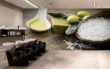 Avikalp MWZ3739 Lemons Juice Leaves Salt Bowls HD Wallpaper for Spa