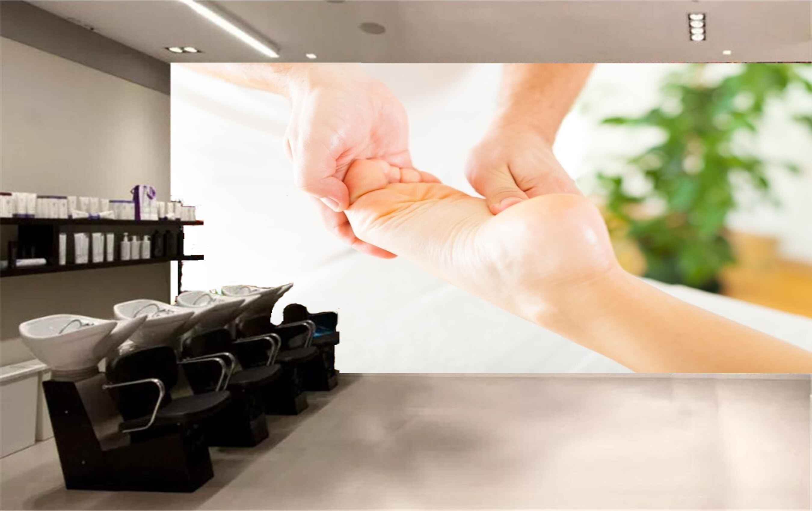 Avikalp MWZ3745 Foot Spa Massage Nature HD Wallpaper for Spa