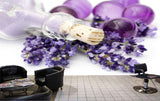 Avikalp MWZ3754 Purple Flowers Bubbles Bottle HD Wallpaper for Spa