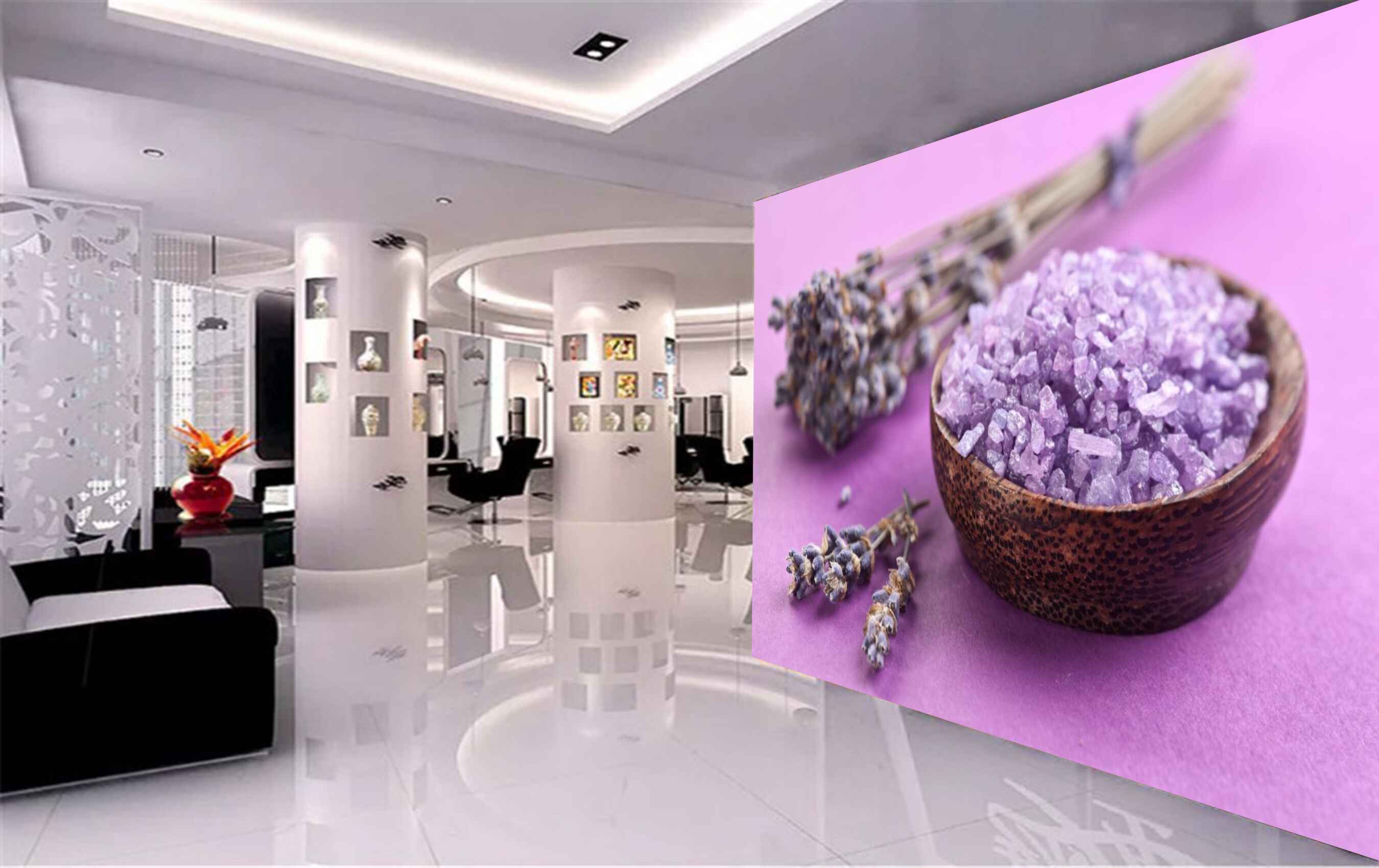 Avikalp MWZ3755 Purple Flowers Stones Bowl HD Wallpaper for Spa